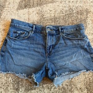 LOFT Blue Denim Cut-Off Jean Shorts